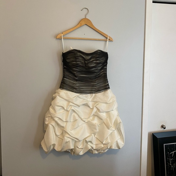 Impression Bridal Black and White Layer Dress - Picture 2 of 7